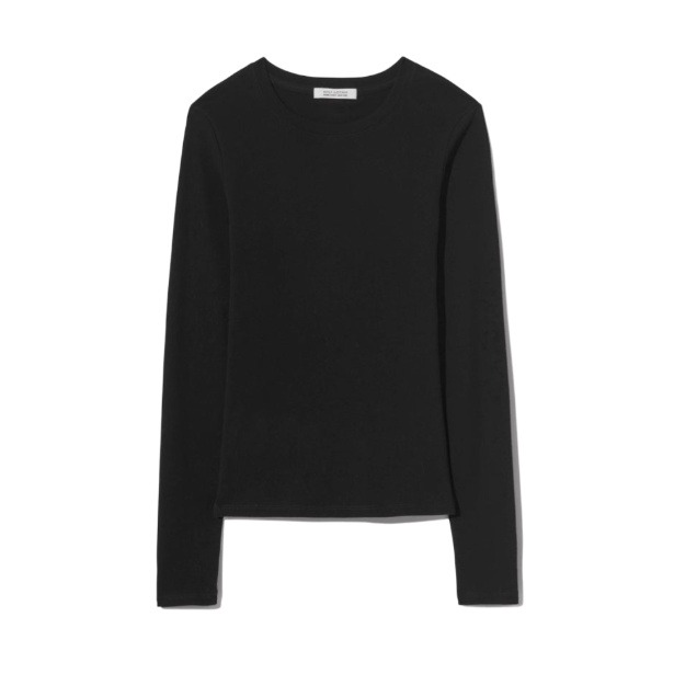 Nwt Nili Lotan Emelie Long Sleeve Tee Black Size Medium
